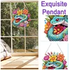 (US Only)Acrylic 2D Flat DIY Flower Snake Hanging Diamond Art Kits Wall Door Decoration