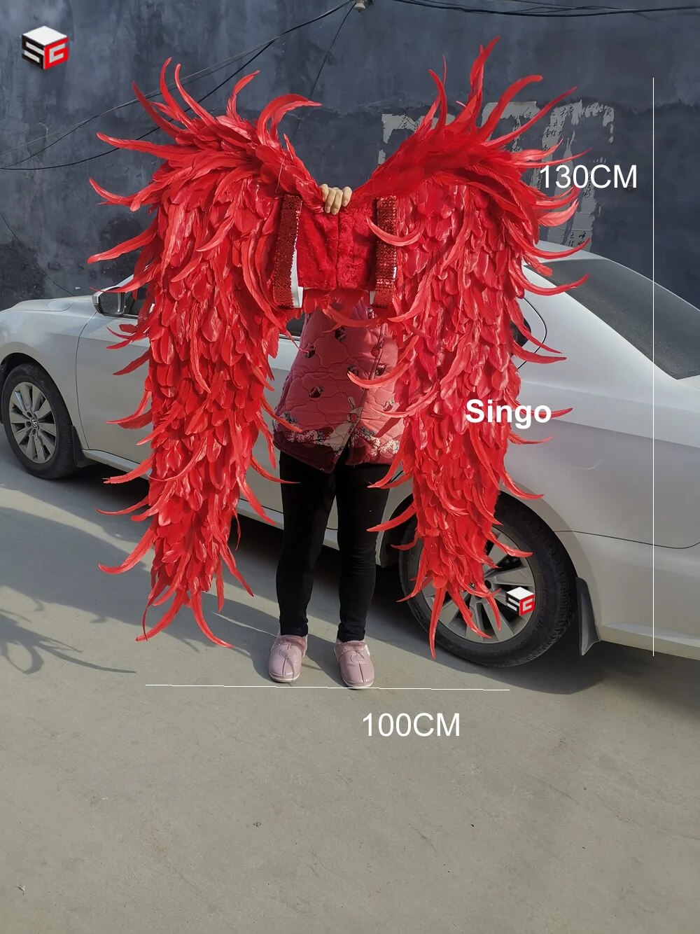 VCshoes Adult Cosplay Costumes Black DEVIL Angel Wings Red Fairy Wings Shooting Props