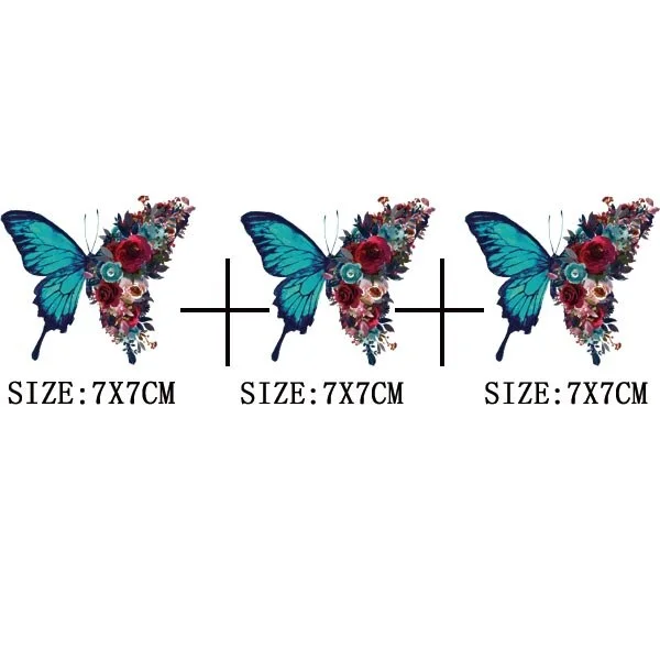 Beautiful Butterfly Thermal Sticker On T-shirt DIY Washable Iron On Hoodies Funny Design On Clothes Patches Appliqued Decoration