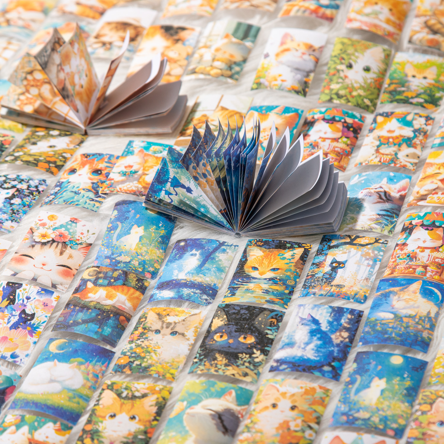 미니 스티커북 - 야옹야옹 힐링 시리즈 귀여운 고양이 꽃