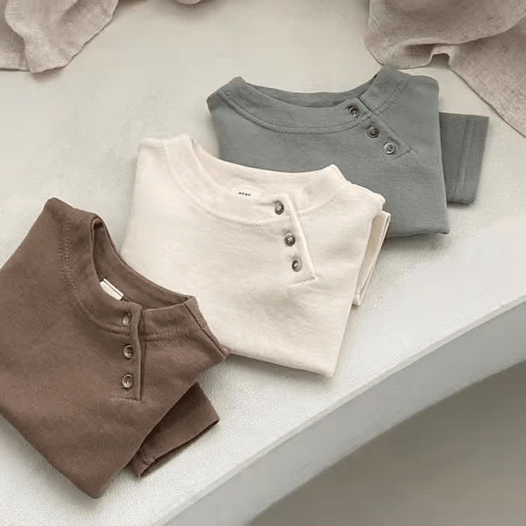 Baby Simple Crew Neck Casual Shirt