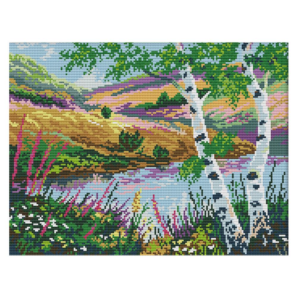 

Aspen Lakeside - 14CT Stamped Cross Stitch - 39*31cm, 501 Original