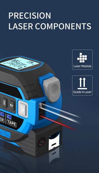 Handy Craft Tools - Laser Tape Measure Electronic Ruler Rangefinder Multifunction
