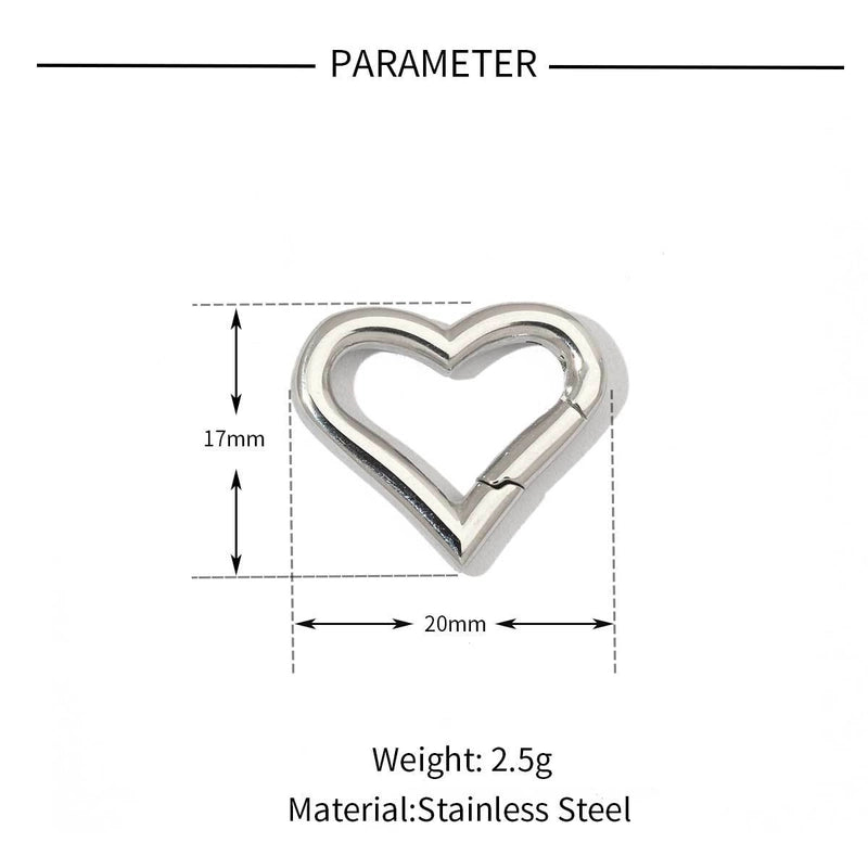 3 PCS/Package 13*22mm 18*13mm 30*30MM Titanium Steel Geometric Jewelry Accessories Jewelry Buckle