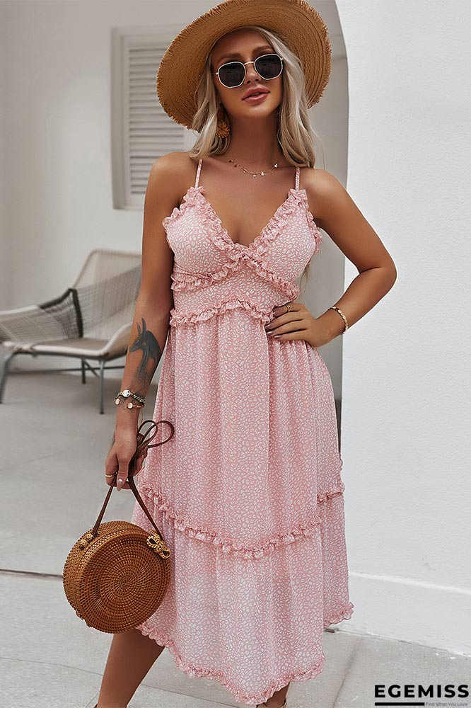 Sexy A-Line Printed Chiffon Dress | EGEMISS