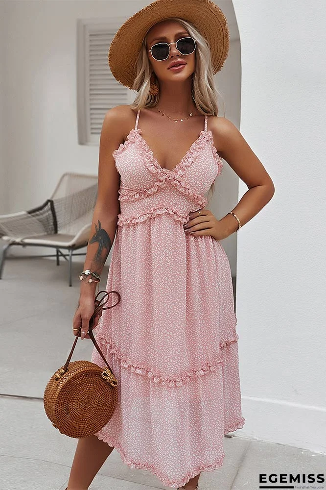 Sexy A-Line Printed Chiffon Dress | EGEMISS