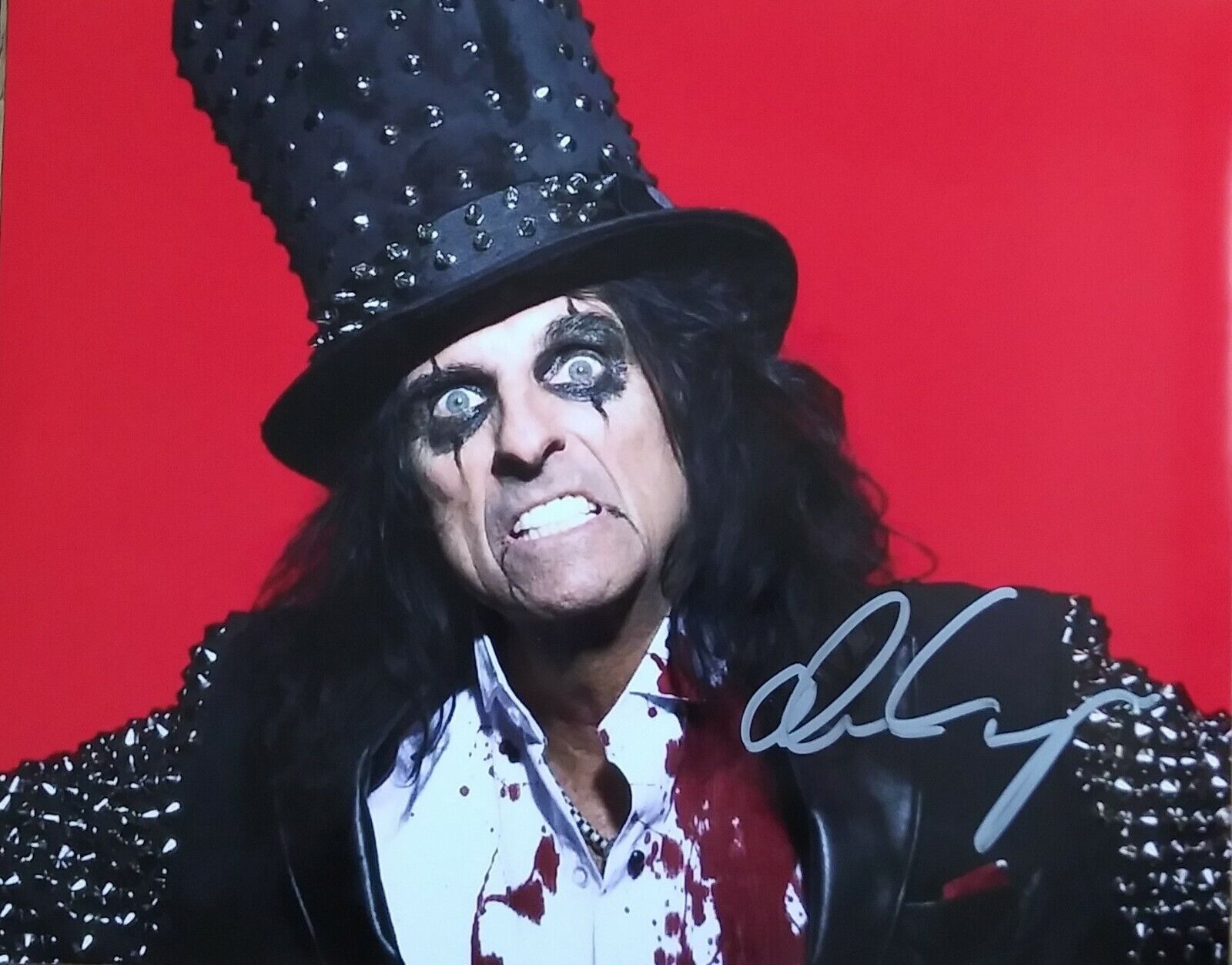 ALICE COOPER AUTOGRAPHED SIGNED 8x10 Photo Poster painting