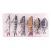6Pcs Sinking Wobblers Fishing Lures Multi-Section Hard Bait for Pike Bass Trout