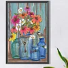 Diamond Painting -DIY Full Square Drill Glass Bottle Daisy