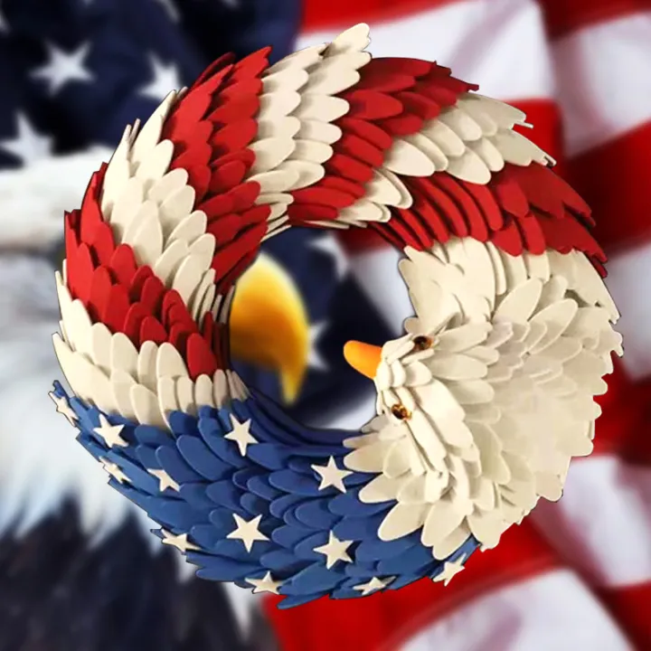 🔥Handmade American Eagle Patriot Wreath