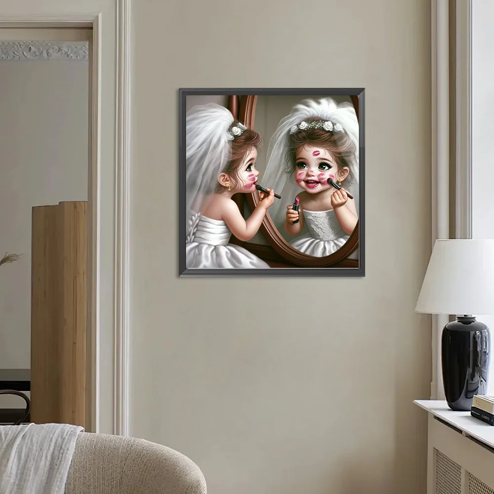 Diamond Painting - Full Round Drill - Girl(Canvas|30*30cm)