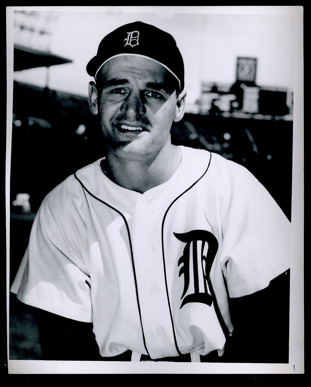 Walt Dropo Opening Day Briggs Stadium 1954 Press Wire Photo Poster painting Detroit Tigers