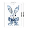 (Stamped/Counted) Blue And White Porcelain-Rabbit-11CT Cross Stitch 40*60cm/15.75*23.62in (Big Size)