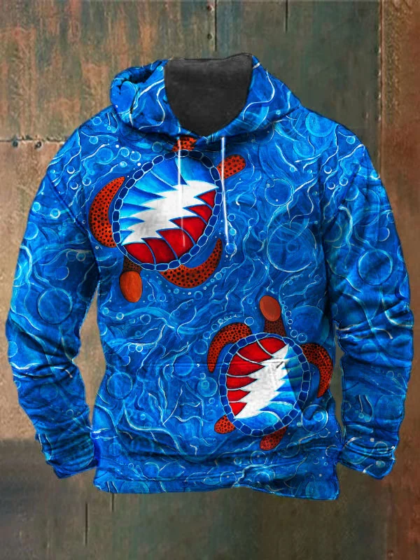Unisex Terrapin Print Heavyweight Hoodies
