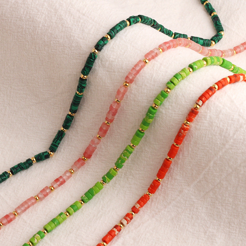 Street Round Geometric Copper Electroplating Necklaces