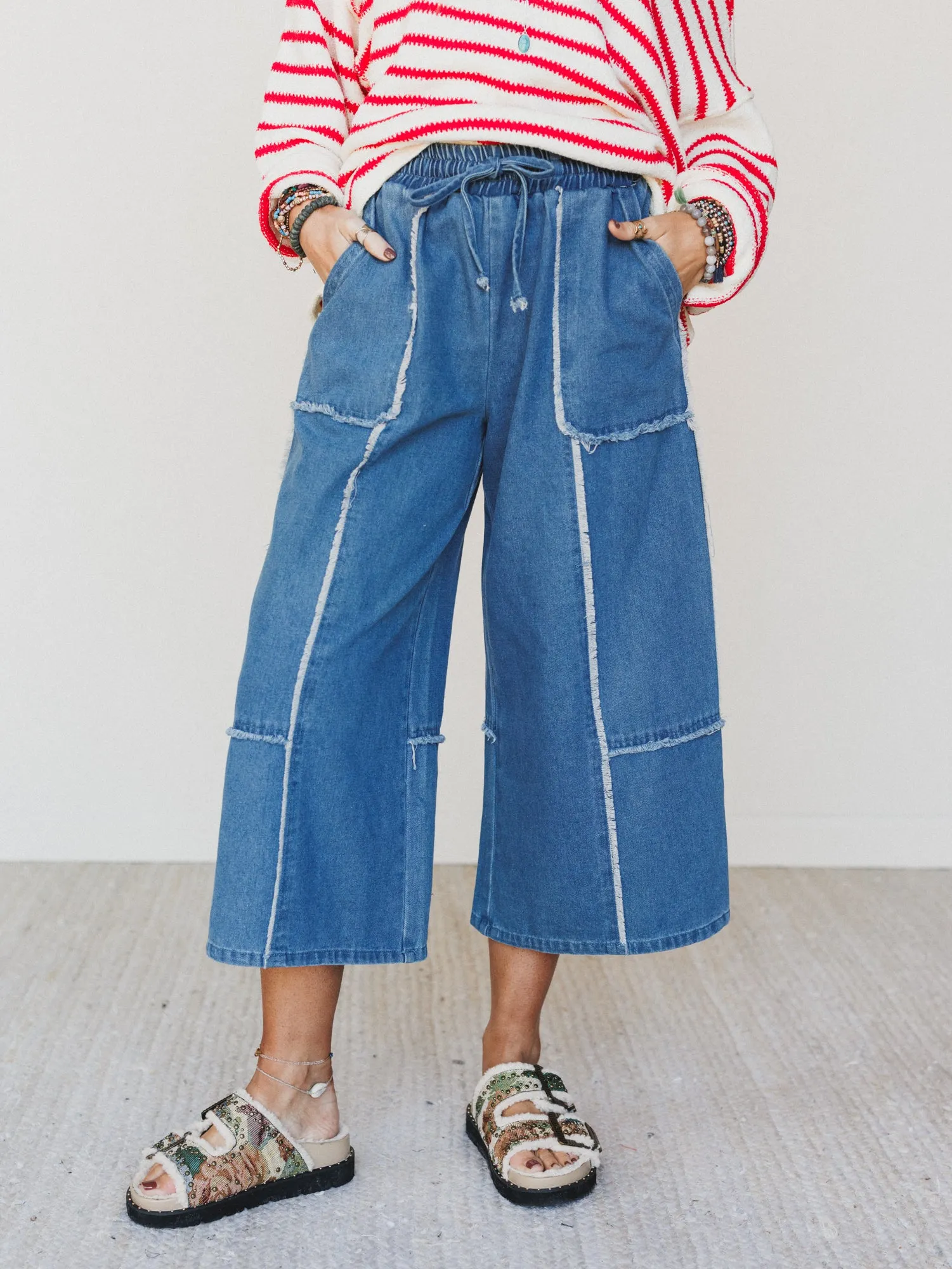 Cozy Blues Denim Pants  - Denim