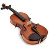 1/32 Wooden Mini Violin with Case, Bow, Bridge, Spare Strings, Shoulder Rest, Rosin and Clip-On Tuners