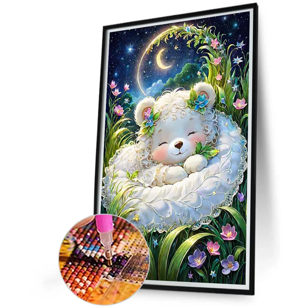 Diamond Painting - Full Round Drill - Little Bear(Canvas|40*60cm)