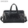 JOGUJOS Genuine Cowhide Leather Male Travel Bags Multifunction Weekend Duffel Bag for Men Large Carry on Luggage Bags Handbag