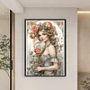 >SALE<Full Embroidery Eco-cotton Thread 11CT Print Rose Girl Cross Stitch Kit 40x60cm