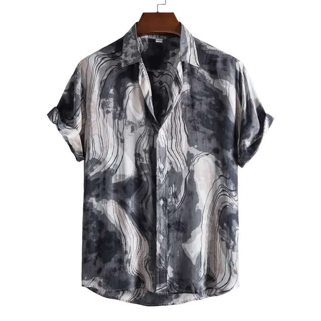 Geswet Hawaii Overs ize Shirts Cotton Men Designer Luxury T-Shirt Tiki T-Shirts Man shipping free Fashion Clothing Blouses social