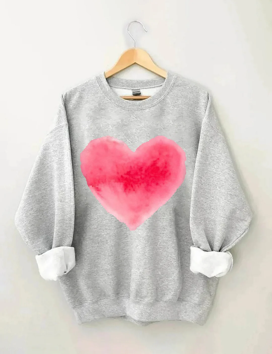 Watercolor Heart Valentine's Day Sweatshirt