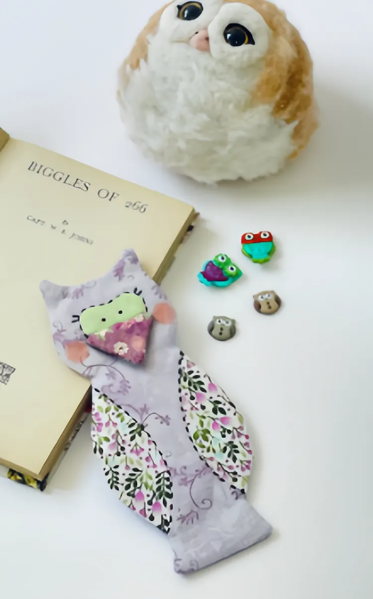 DIY Owl Bookmark Sewing Template Set - With Tutorial
