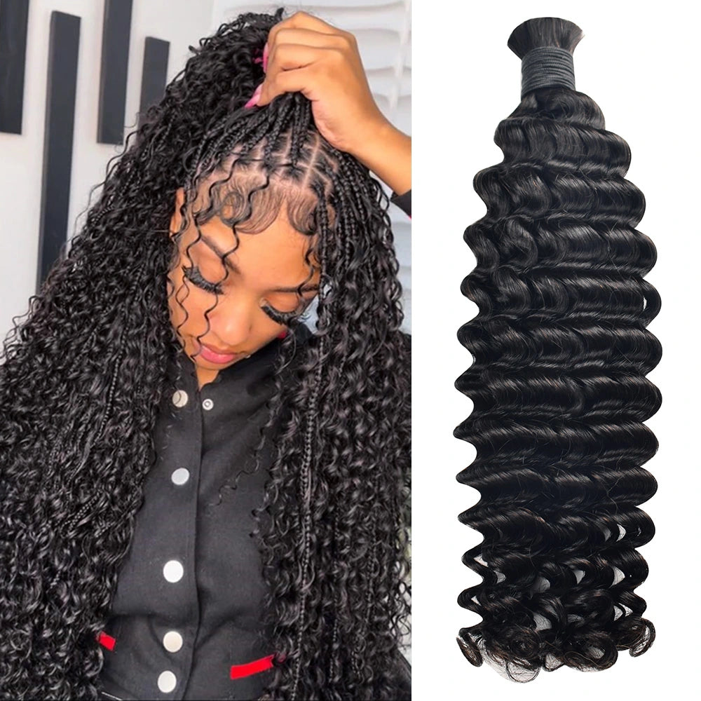 Deep Wave Best Human Hair For Braiding BORUIHAIR