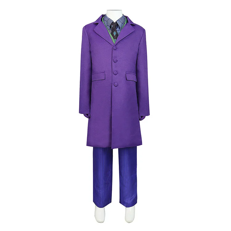 Kids Boys The Batman Dark Knight Joker Cosplay Costume Outfits Halloween Carnival Party Suit