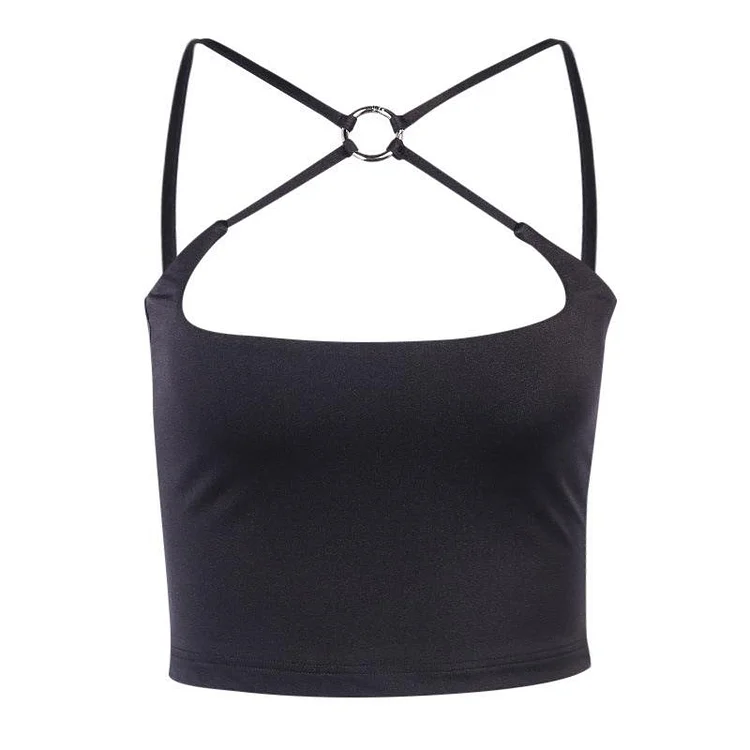 Cross Strap Tube Short Top