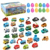 12 œufs de Pâques avec mini jouets de voiture