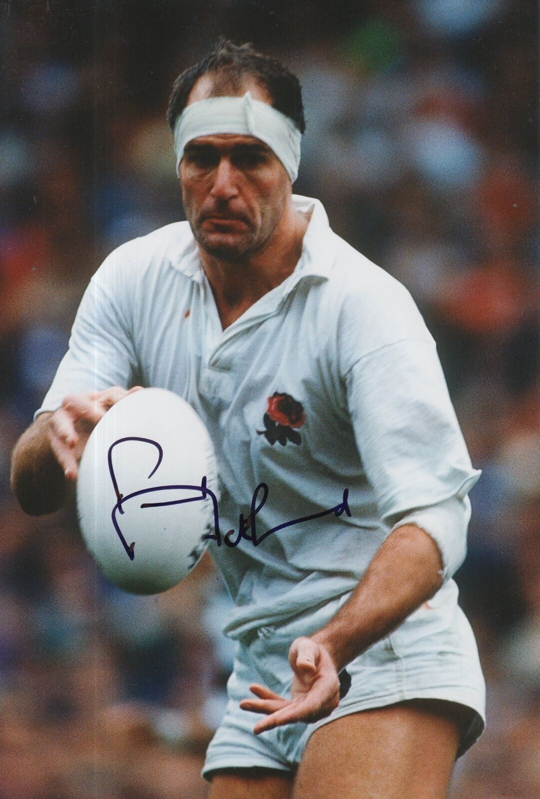 Paul Ackford Hand Signed England Rugby 12x8 Photo Poster painting.