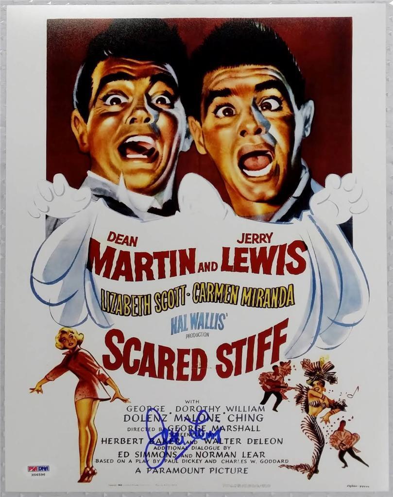 JERRY LEWIS Signed SCARED STIFF 11x14 Photo Poster painting PSA/DNA COA Auto AUTOGRAPH