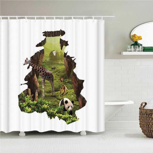 

Shower Curtain – Cat Dog Dinosaur Tiger-180*180cm, 501 Original