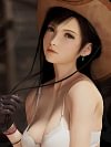 Tifa Lockhart in Denim Decorative Painting - (FF7) Final Fantasy VII - Xingkong Studio