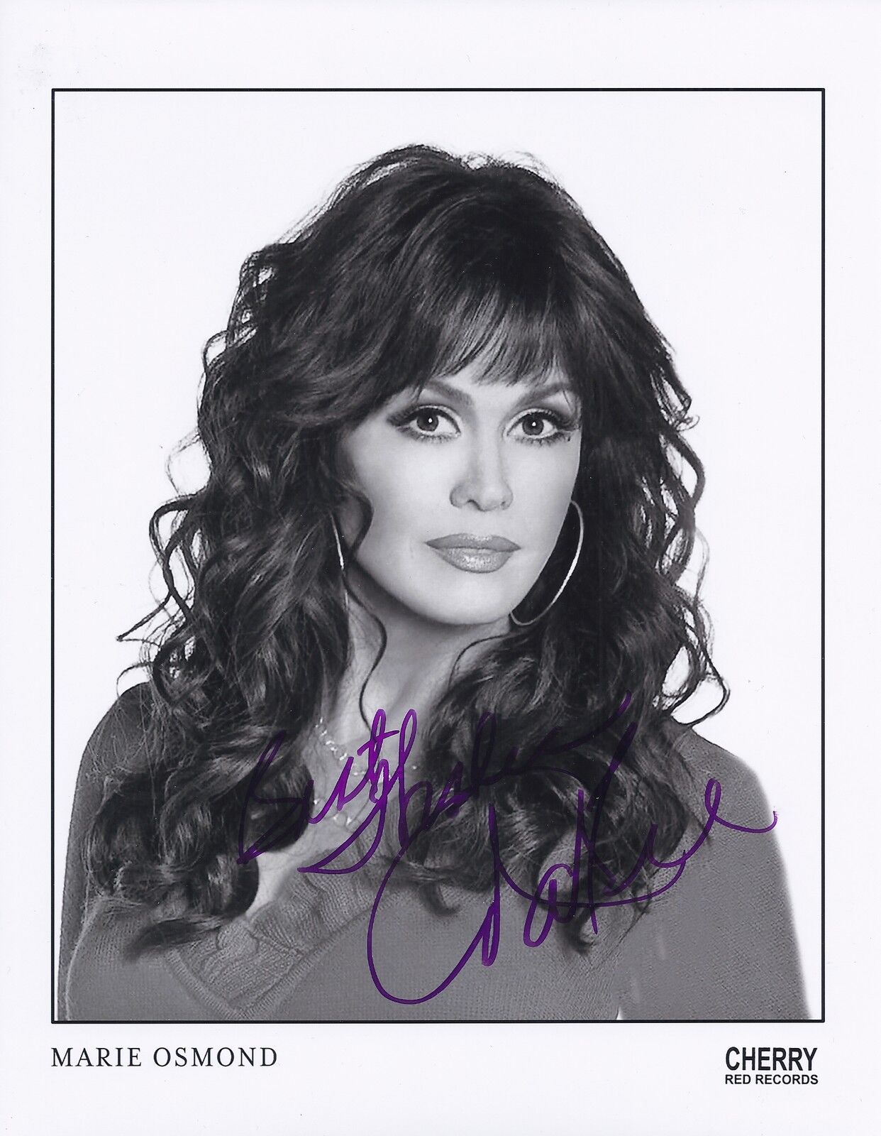 MARIE OSMOND SIGNED 8x10 Photo Poster painting - UACC & AFTAL RD SIGNED AUTOGRAPH - THE OSMONDS