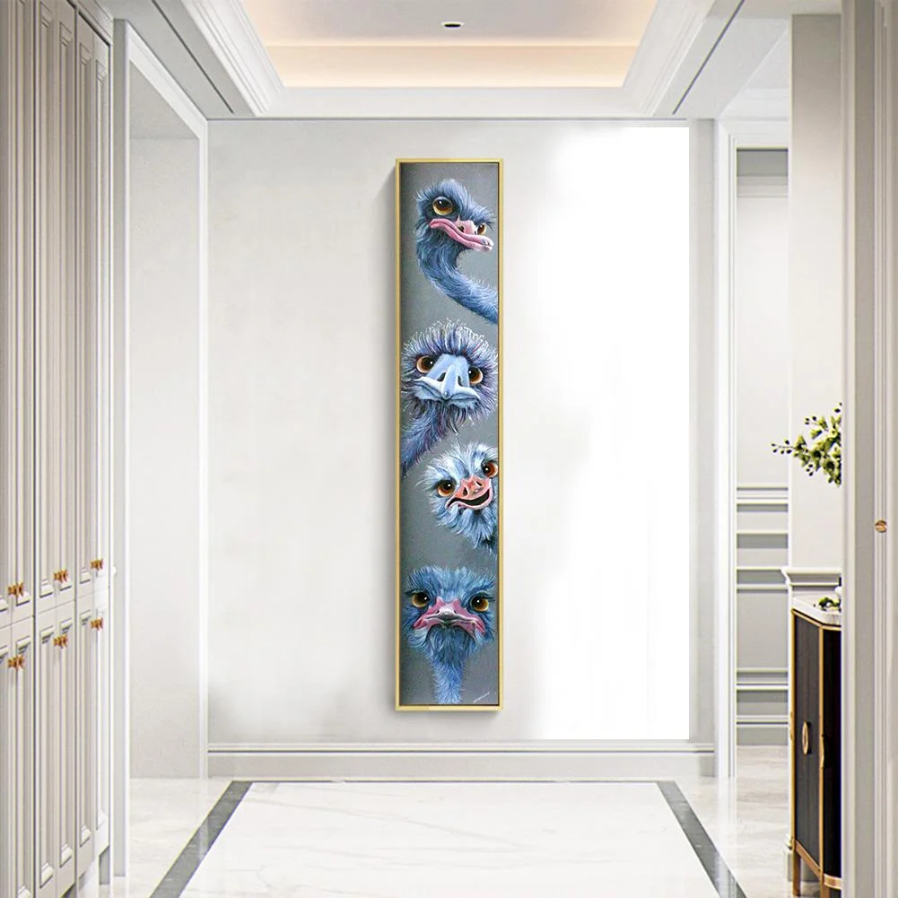 Diamond Painting - Full Round Drill - Ostrich(25*115cm)