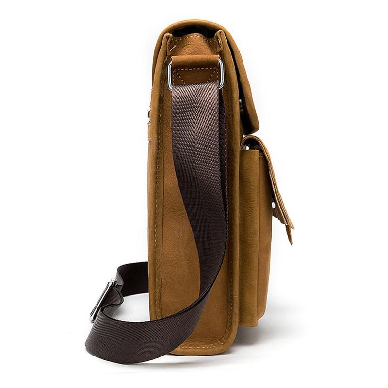 Fashion Vintage Messenger Bags Durable Leather Shoulder Bags