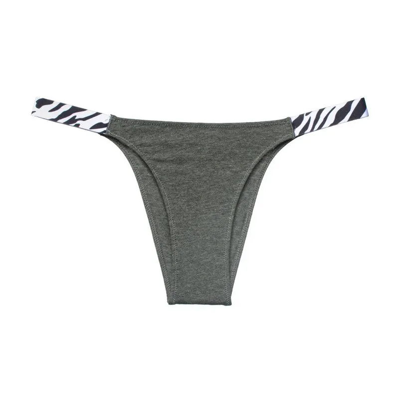 TERMEZY Women Sexy Leopard Panties Low-waist Underwear Thong Female G String Breathable Lingerie Temptation Cotton Intimates