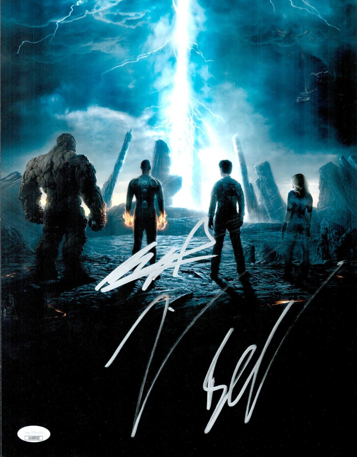 Michael B. Jordan & Jamie Bell Signed 11x14 Fantastic Four Authentic JSA COA