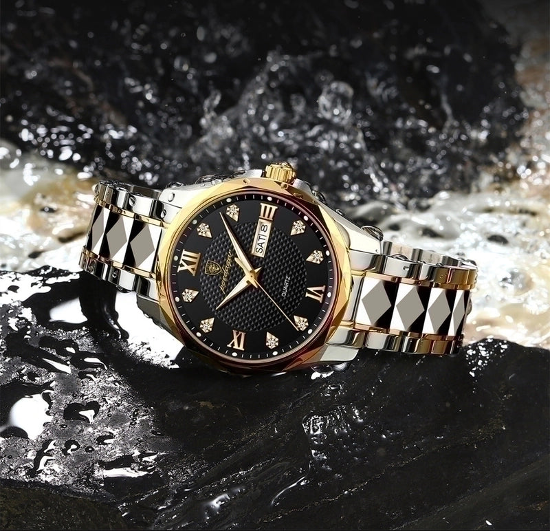 Business Geometric Butterfly Double Snap Quartz Men’s Watches