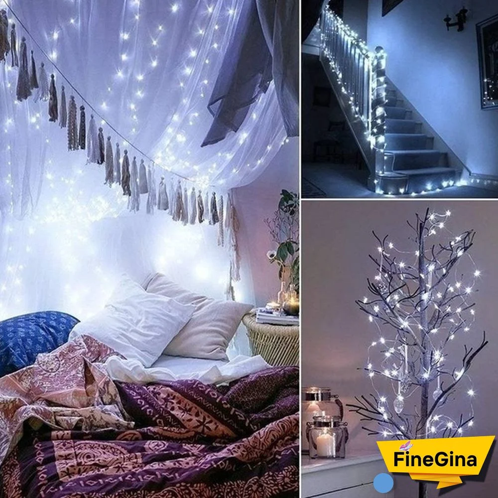 300/200/100/50/10 LEDs Waterproof Solar String Lights, Fairy Copper Wire String Lights for Christmas, Patio, Lawn, Garden, Wedding, Party and Holiday