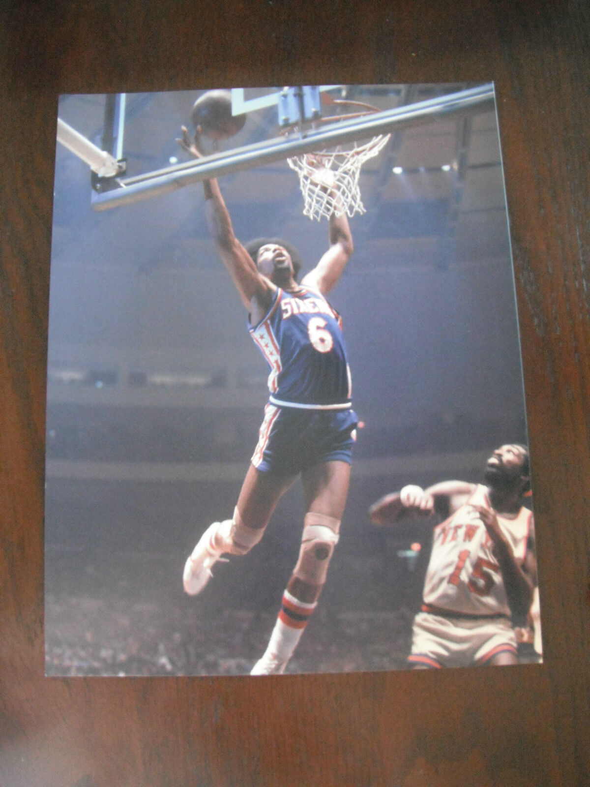 Julius Erving Dr J Basketball Color 11x14 Promo Photo Poster painting