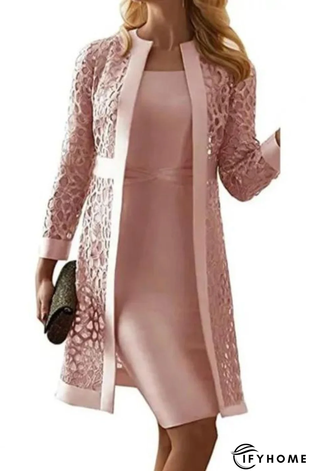 Women's Fashion Long Sleeve Formal Party Midi Dress | IFYHOME