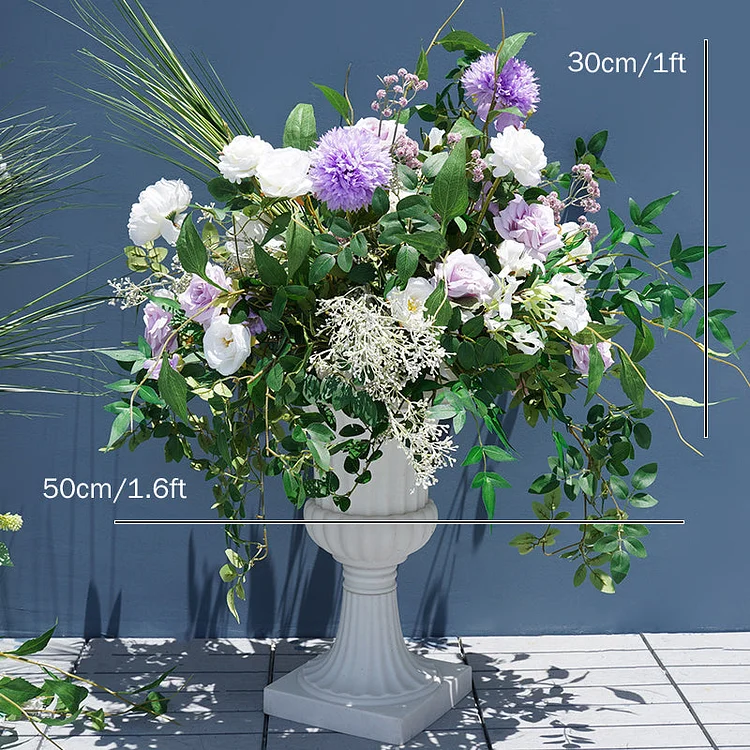 A7787 A0005 Greenery Rose Flower Row Decor Wedding Backdrop Horn Arch Table Floral