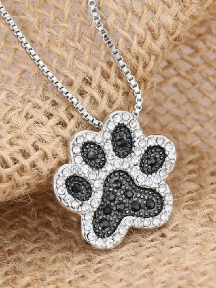 Comstylish Women's Dog Paw Pendant Necklace