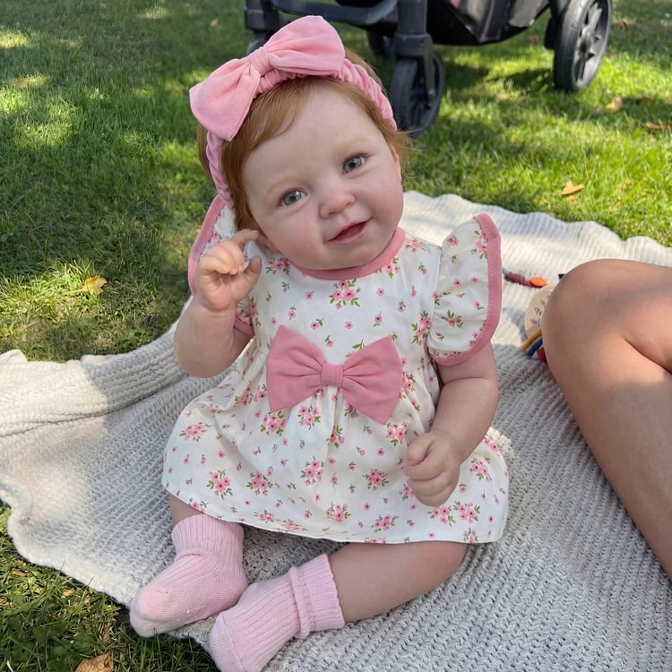 [Pre-Order] Babeside Joni 20" Reborn Baby Girl Doll &ndash; Realistic Vinyl Newborn with Dress Outfit & Headband