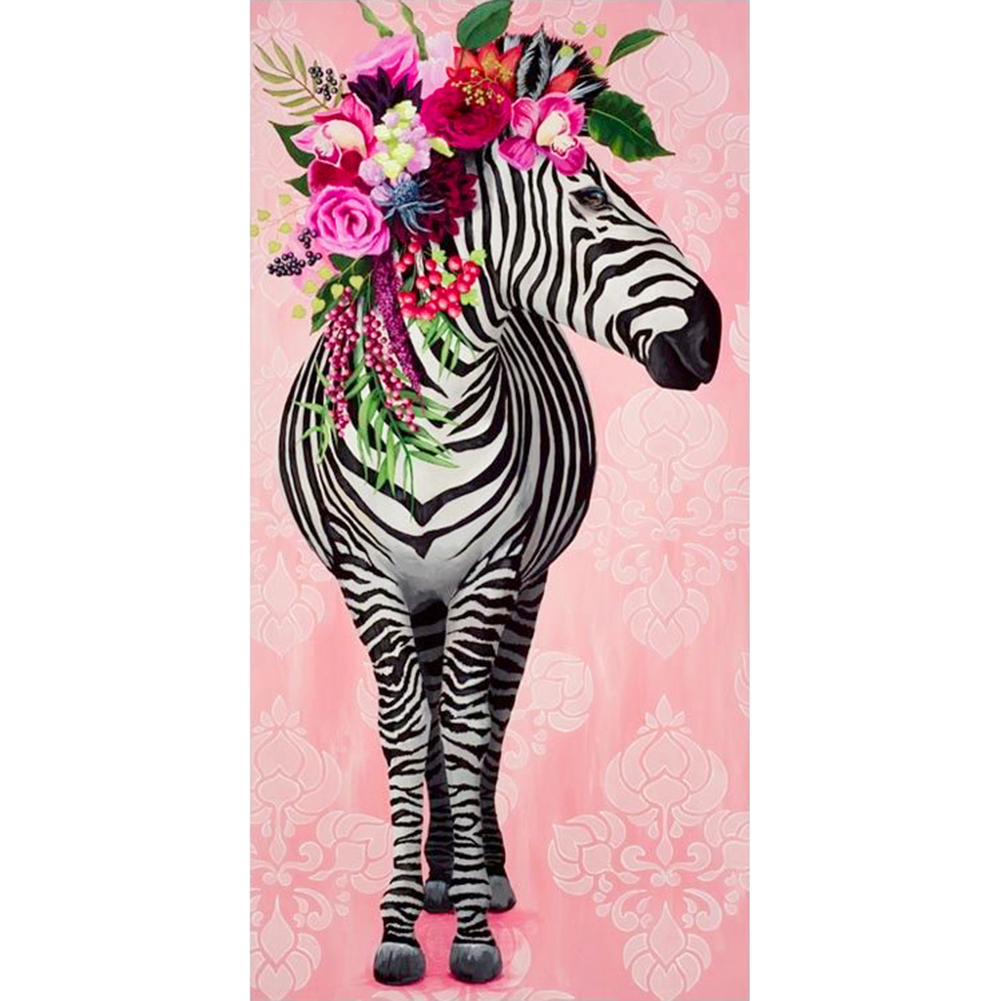 

45*85CM - Special Shaped Diamond Painting - Zebra, 501 Original