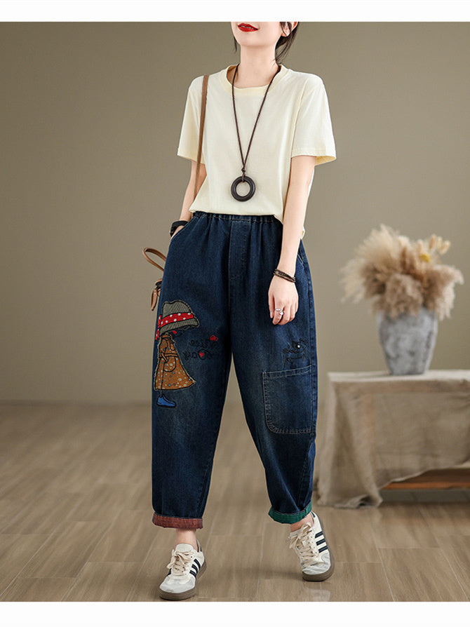 Women Half Sleeve V-neck Solid Color Dress