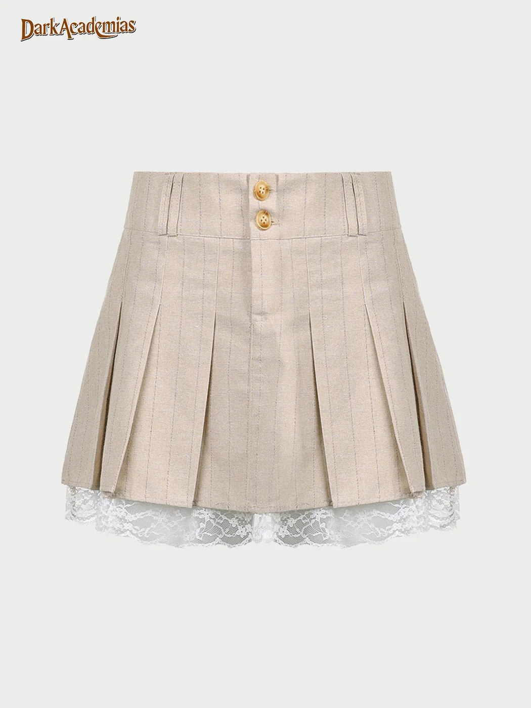 Lace-paneled Vintage-inspired Skirt / DarkAcademias /Darkacademias